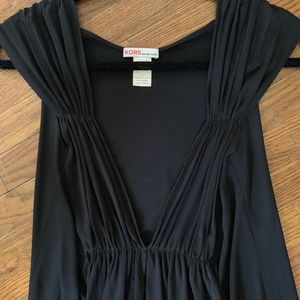 KORS by Michael Kors black deep v dress